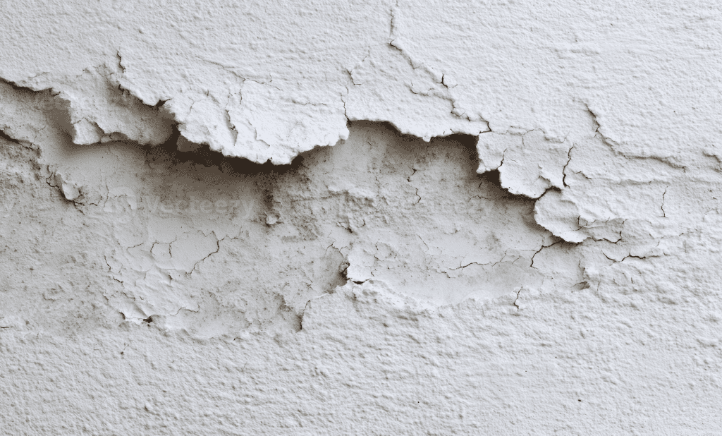 Peeling exterior paint on a Cape Peninsula home caused by coastal weather and poor preparation