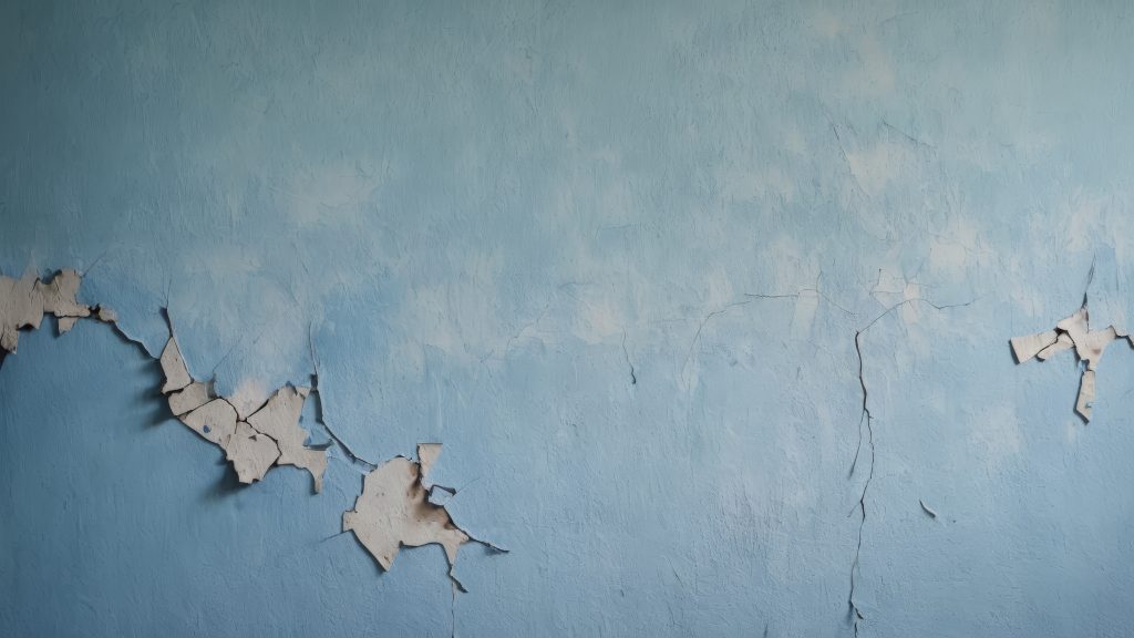 Faded and chalking exterior paint on a Camps Bay coastal home needing repainting